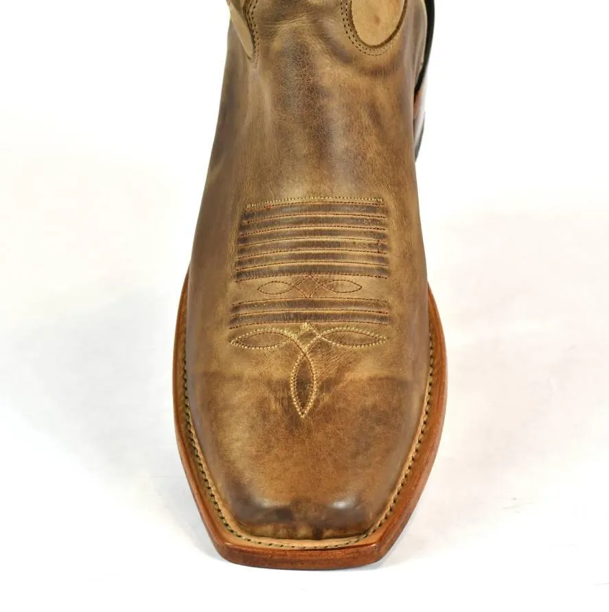 Nocona  Vintage Western Boots Made In USA-Tan Leather Men's-MD 2711