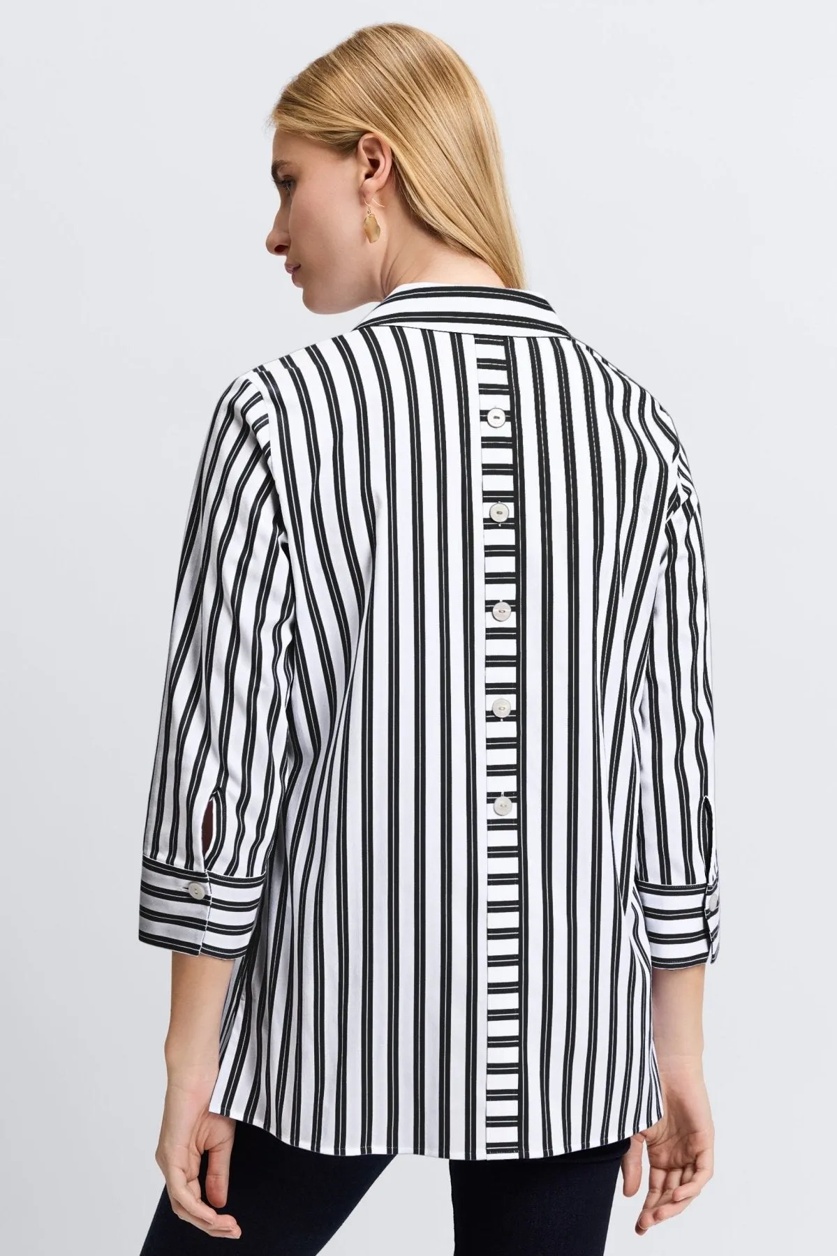 Pamela Essential Stretch No Iron Stripe Shirt