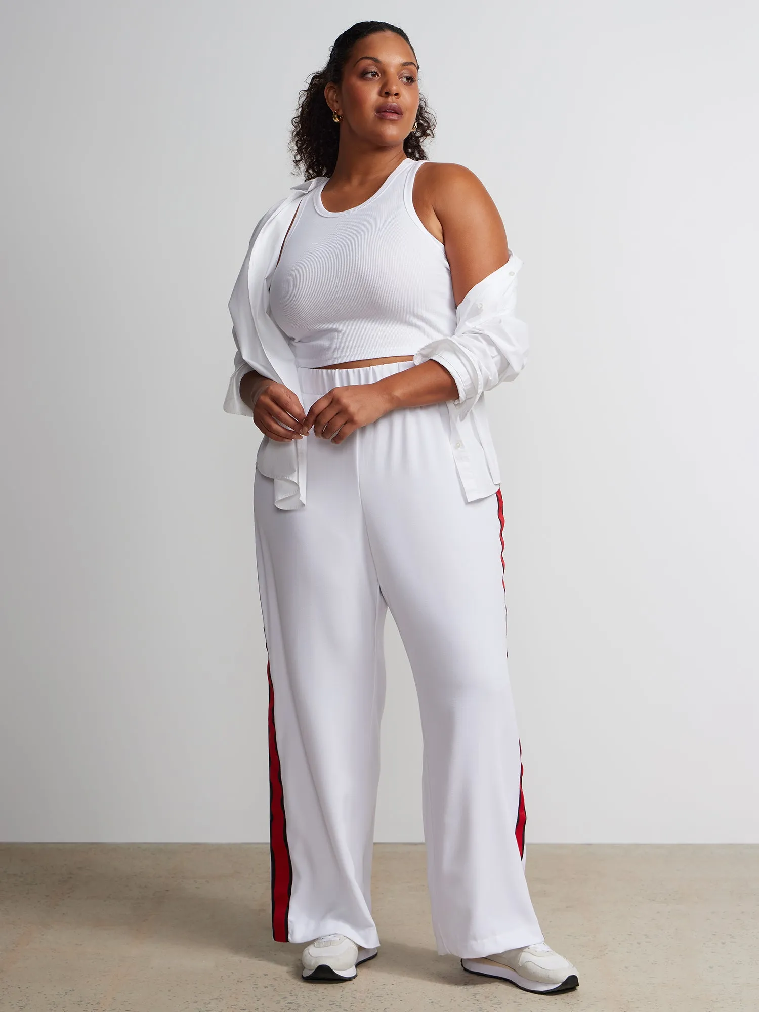 Plus Side Tape Wide Leg Pant