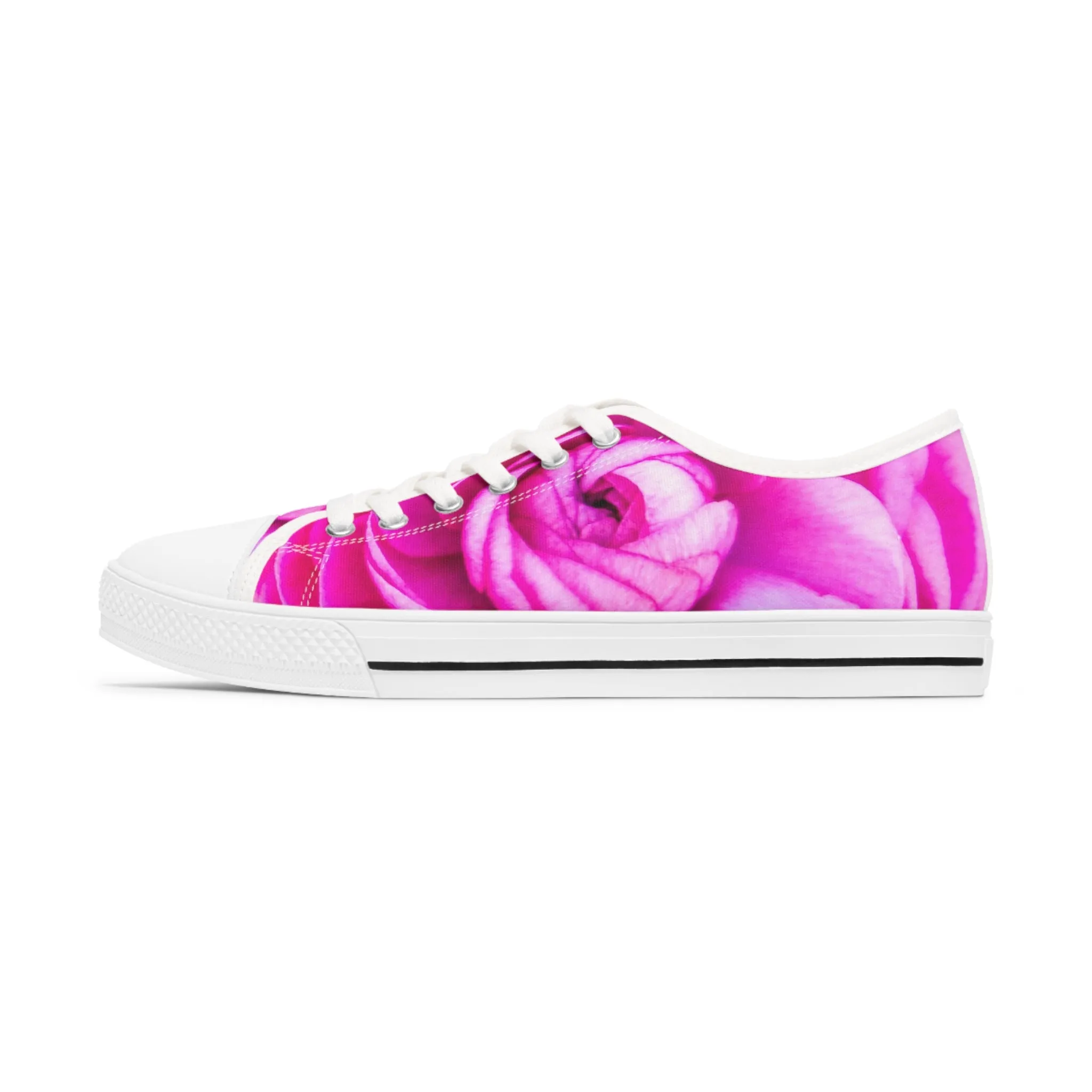 Rose Floral Women's Low Top Sneakers (AOP)