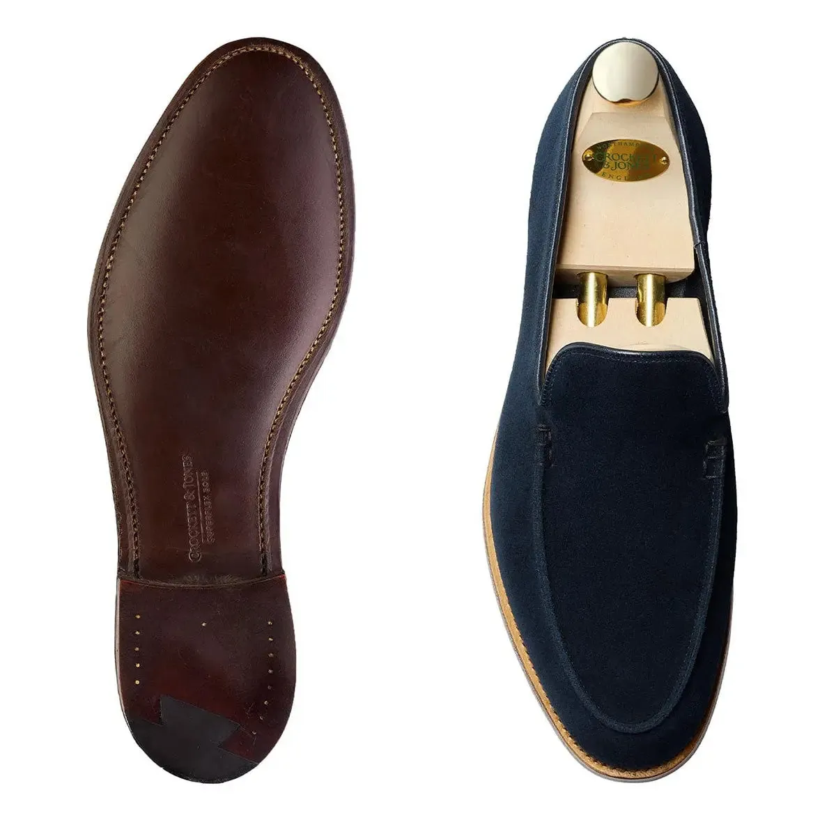 Salcombe Ocean Blue Suede Unstructured Loafer