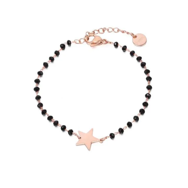 Star Charm Crystal Beaded Bracelet