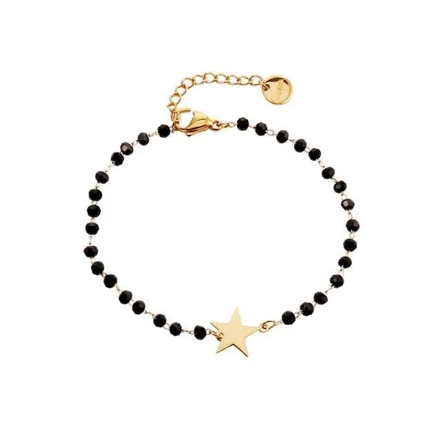 Star Charm Crystal Beaded Bracelet