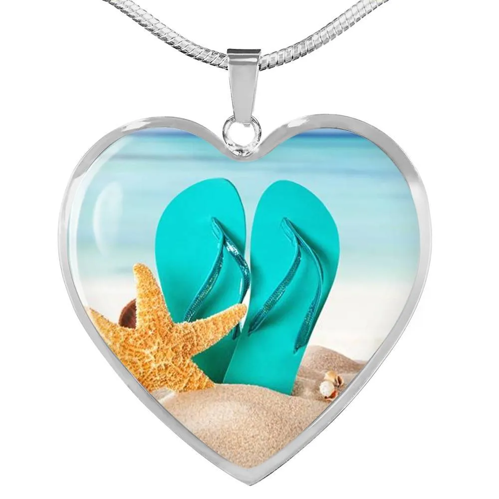 The Original Flip Flops On The Beach Necklace