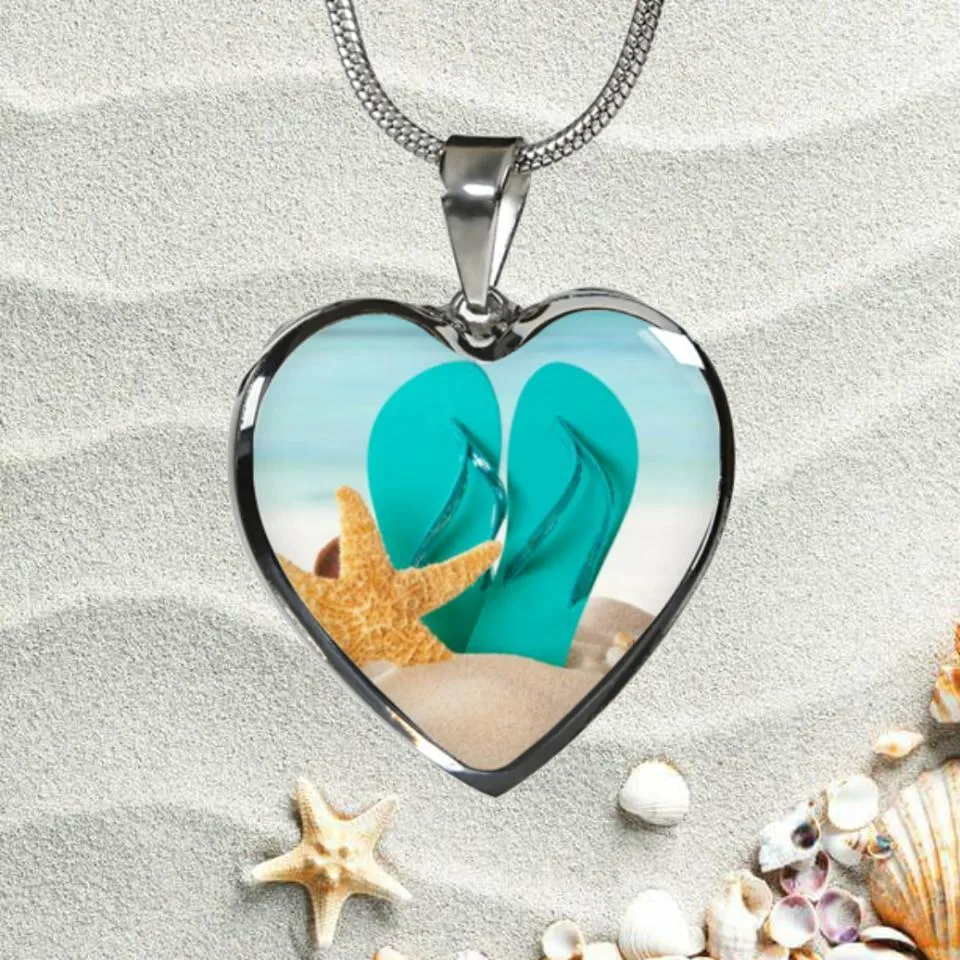 The Original Flip Flops On The Beach Necklace