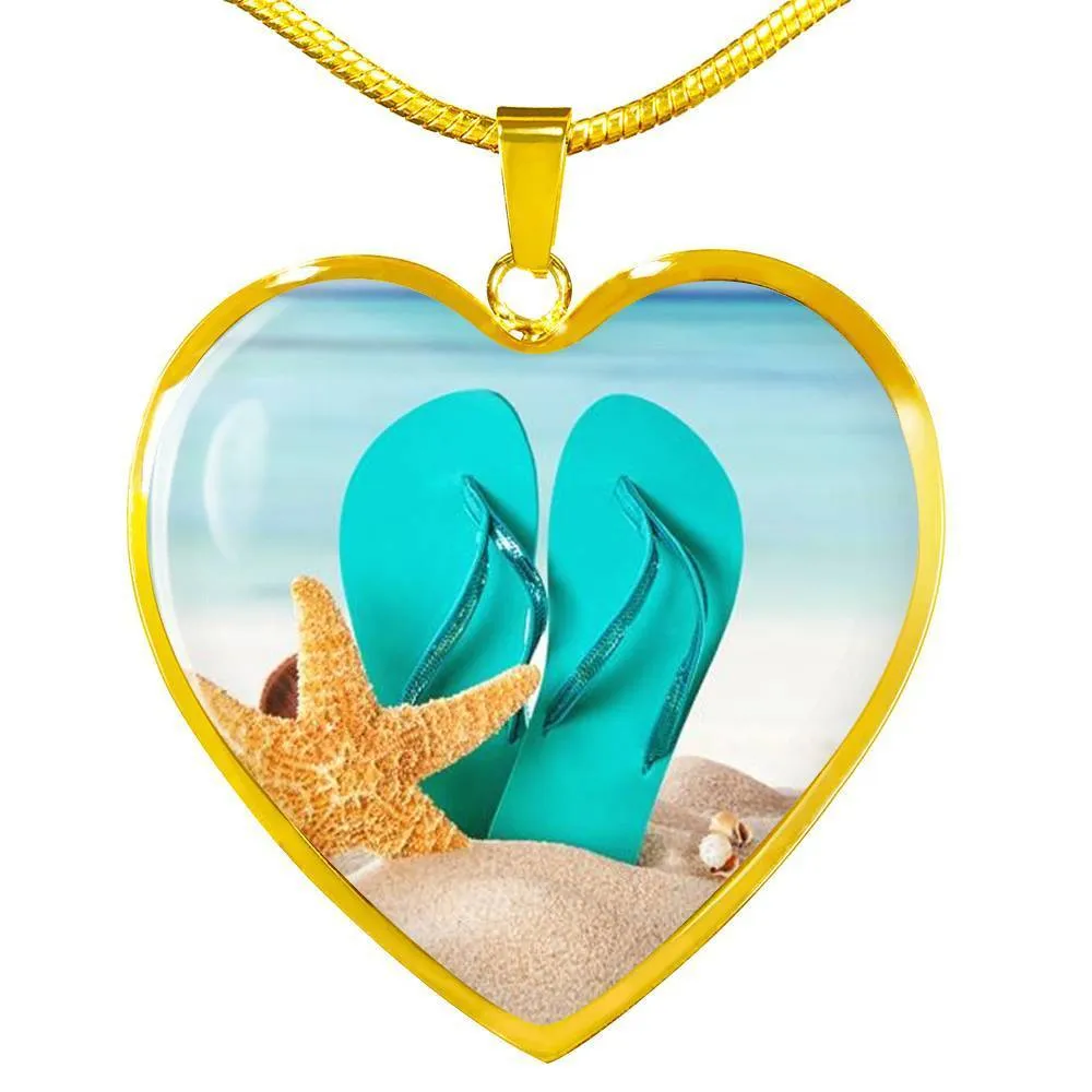 The Original Flip Flops On The Beach Necklace