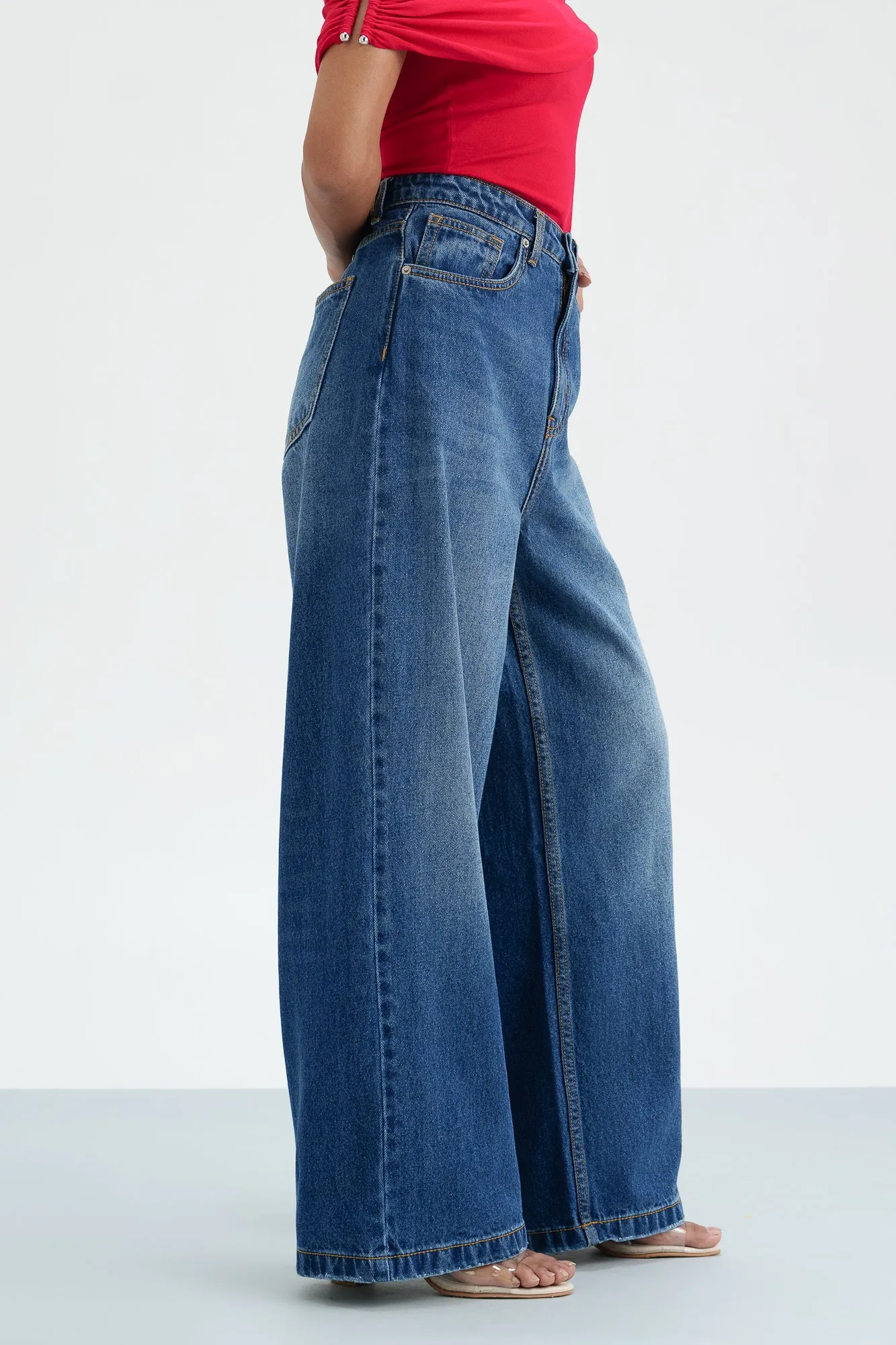 Topaz Twist Wide Cropped Jeans