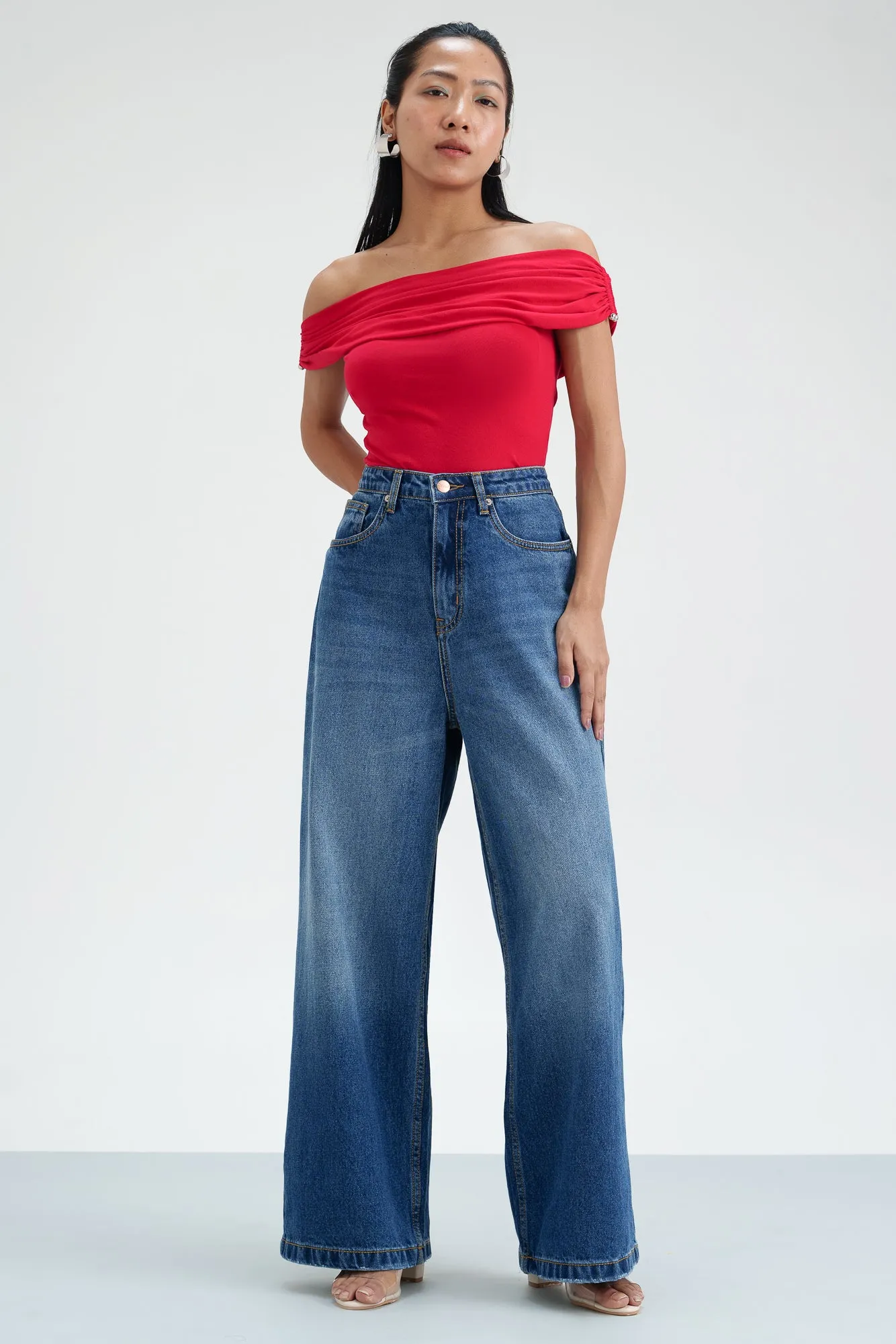 Topaz Twist Wide Cropped Jeans