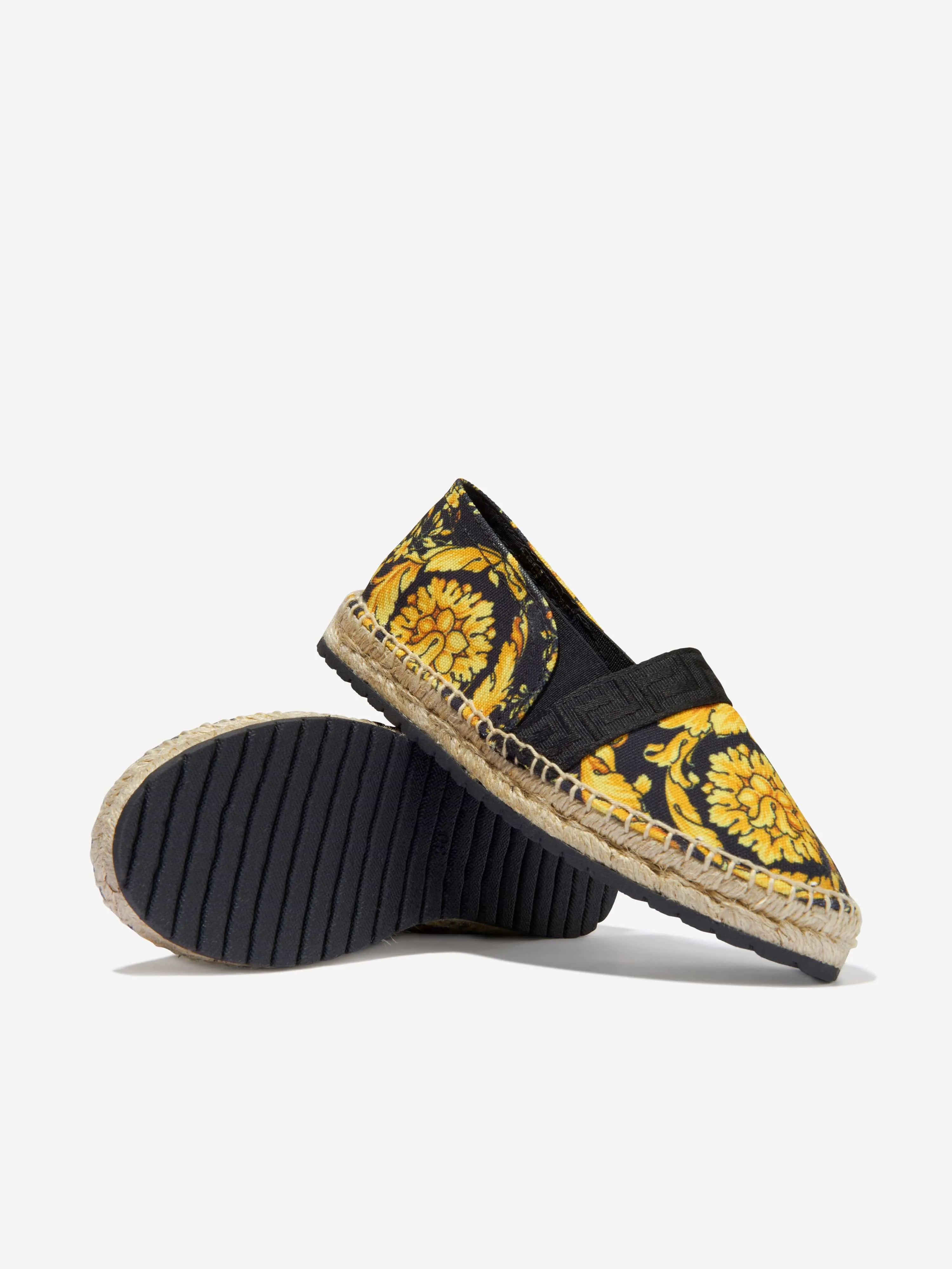 Versace Girls Barocco Espadrilles in Black