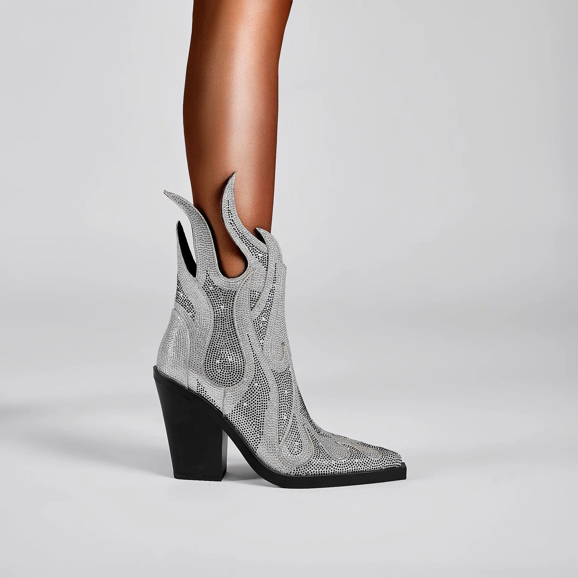 Walking through Fire Cowboy Ankle Boots