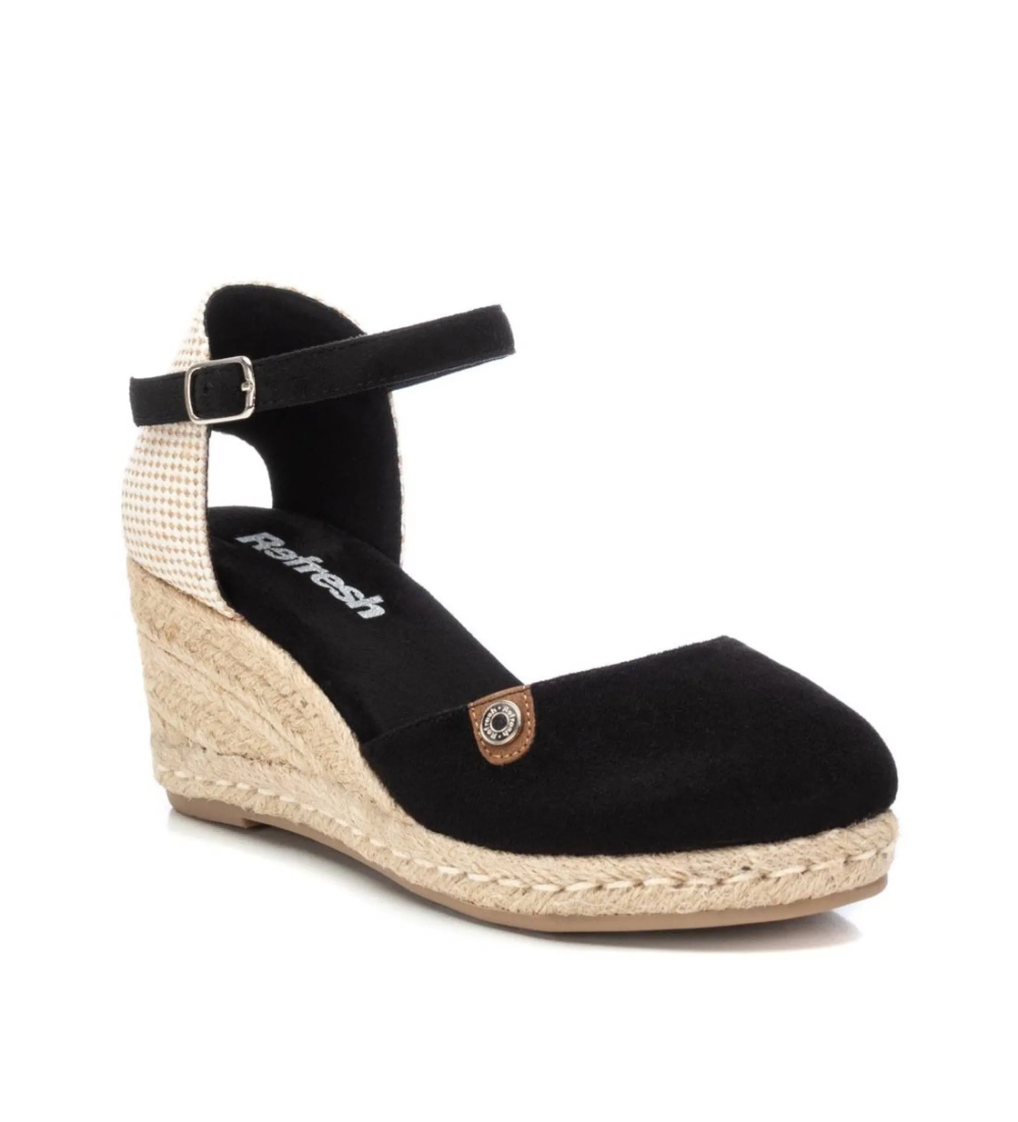 Wedge Espadrille in Black by Refresh