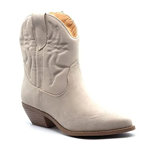 Women's Ankle High Western Cowboy Boots - Comfortable Cowgirl Boots for Women